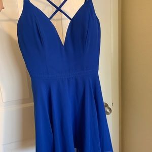 Bebe Blue mini dress. Size 0. Homecoming/prom
